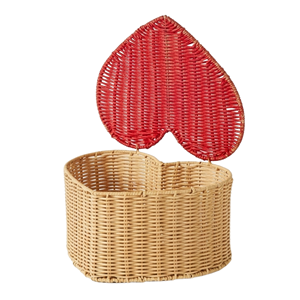Cesta de Mimbre en Forma de Corazón para Niños, Cesta de Almacenamiento y Organización de Juguetes Infantiles Tejida Naturalmente, Venta al por Mayor OEM Vietnam - Product Image 2