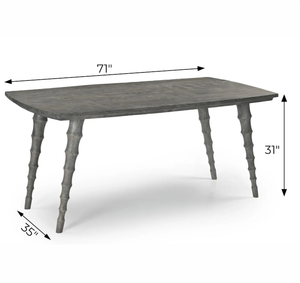 Western Style Modern Wooden Luxury Rectangular 4 to 6 Seater <b>White</b> distressed finished <b>Dining</b> <b>Table</b> 160cm - Product Image 2