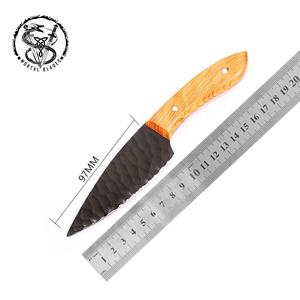 Couteau de chasse à lame fixe forgé à la main, livraison rapide, acier revêtu noir, couteau de camping avec étui en cuir - Product Image 2