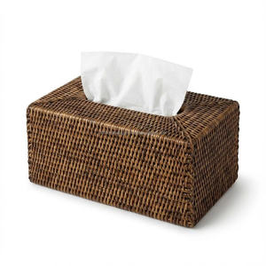 Couvercle de boîte à mouchoirs en jonc de mer fait à la main Matériau naturel durable du Vietnam avec design personnalisable - Product Image 4