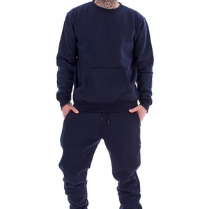 Ensemble de survêtement en molleton gris uni pour homme avec capuche et cordon de serrage, sweat-shirt à manches longues et pantalon avec poches latérales, coupe classique, décontracté, hiver - Product Image 5