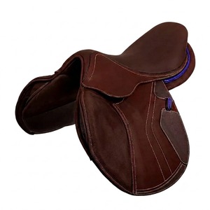 Silla de Doma Inglesa de Cuero Monoflap con Armazón de Madera Marrón - Product Image 5