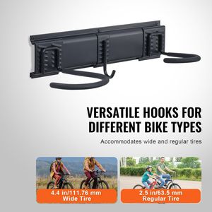 Supporto bici a parete con 3 ripiani porta bici Garage per 6 biciclette - Product Image 4