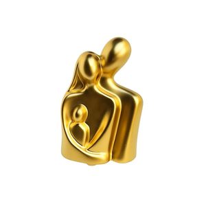 <b>Gold</b> Family Figurine Sculpture for Home Decor Modern Abstract Family <b>Statue</b> Showpiece for Living Room Office Table Gift - Product Image 2