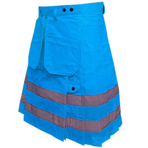 Kilts pour hommes bleus haute visibilité pour pompiers, kilts de travail à vendre, vente en gros personnalisée 2026 - Product Image 3