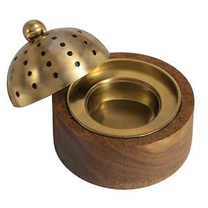 Classic Design Wooden Incense <b>Burner</b> Bakhoor Incense <b>Burner</b> Religious Use Aromatic Use All-Season Decorative Candle Holder - Product Image 6