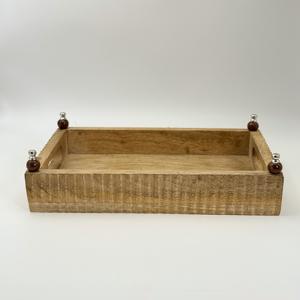 Nuevo Producto: Bandeja de Madera de Mango con Asa Decorada con Cuentas para Servir Platos y Postres, Ideal para el Hogar, Hoteles y Restaurantes, a Bajo Precio - Product Image 2