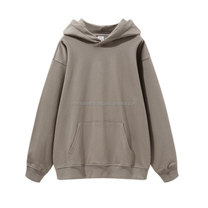 Hiver 2026 – Sweat à capuche Hip Hop en polaire 400G – Couleur unie, coupe classique, impression sérigraphiée, poche brodée, style décontracté - Product Image 6