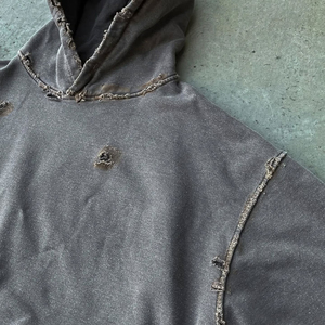 Sudaderas con Capucha Personalizadas Digitales de Invierno, Lavadas al Sol, de Algodón Pesado con Hombros Caídos, Estilo Vintage y Lavado Ácido - Product Image 3