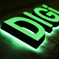 Letras de Canal de Plástico Personalizadas con LED para Letreros de Negocios, Letras de Canal 3D para Publicidad Exterior, Letrero Acrílico con LED