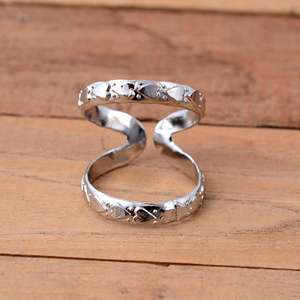 Anillo de Lujo al por Mayor de Plata de Ley 925 para Artritis, Ajustable, con Soporte Doble para Nudillos, para Terapia de RA y EDS, Uso en Fiestas - Product Image 1