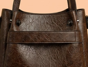 Bolso Tote de Cuero Genuino ZOLO LEATHERS con Logotipo Personalizado, para Mujer, con Asa Superior y Correa Cruzada, Cierre de Cremallera Antirrobo, Estilo Clásico y Moderno - Product Image 2