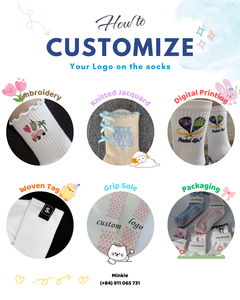 Calcetines de Pilates Premium Personalizados para Mujer, con Borde de Volantes con Diseño Animal, Logotipo Bordado, Antideslizantes, de Algodón - Product Image 5