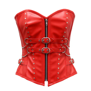 Corsé de buena calidad para mujer, hecho de cuero puro, moderno, fácil de usar, diseño clásico. - Product Image 1
