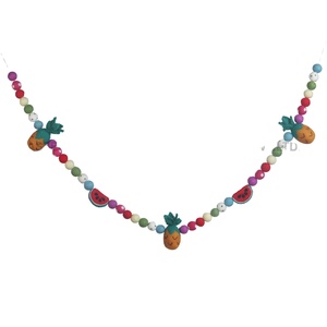 Ananas pastèque plus Fruits feutre guirlande laine écologique tenture murale bureau à domicile multicolore laine feutre boule guirlande artisanat - Product Image 1