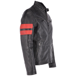 Hot Selling 100% Genuine Brown <b>Leather</b> <b>Jacket</b> for Men Patterned with Camouflage Front Logo Top <b>Leather</b> Fashion - Product Image 3