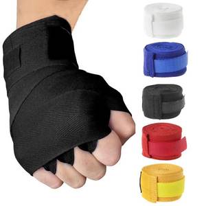 ผ้าพันมือไนลอนสีแดงสำหรับชกมวย แบบรัดข้อมือสองวง ยืดหยุ่นได้ ปลอดสารพิษ สำหรับฝึกซ้อมมวย/MMA ความยาว 2.5 เมตร - Product Image 1