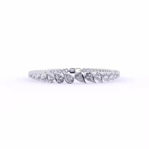 New Elegant Vintage Design Multi Shape Moissanite Diamond <b>Bracelet</b> Unisex Yellow Gold Plated at Reasonable Price For Export - Product Image 2