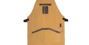 Tablier professionnel en cuir et toile durable avec fermeture éclair et bretelles réglables pour chef LCA-0064 - Product Image 5