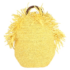 Bolso de mano de alta moda hecho a mano de rafia de yute ecológico con logotipo personalizado para mujer para viajes de playa y compras de verano - Product Image 5