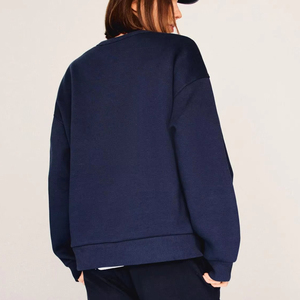 Sweat-shirt léger d'hiver pour femme, manches longues, coupe confortable, style décontracté streetwear, 100 % coton tricoté, en promotion en ligne à prix réduit - Product Image 4