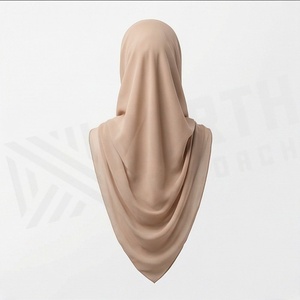 Hiyab de Chifón de Color Sólido para Mujer, Transpirable, para Uso Diario, Pañuelo Étnico de Oriente Medio - Product Image 2