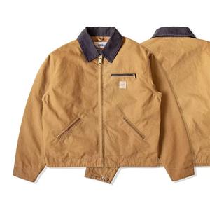 Nouvelle version haut de gamme personnalisée du fabricant : Veste d'hiver Detroit en toile vintage fine, coupe-vent, avec fermeture éclair frontale et logo, disponible en cinq couleurs. - Product Image 5