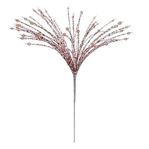 Red and <b>White</b> Beaded Crystal <b>Christmas</b> <b>Tree</b> Filler Branch Spray - Product Image 1