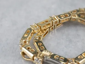 Pulsera de tenis para mujer Tishya de plata de ley con diamantes y moissanita de corte redondo de 4 quilates, chapada en oro amarillo de 14 quilates - Product Image 3
