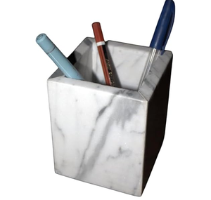 Portalápices de mármol para papelería, organizador de escritorio para profesores, estilo simple, soporte para bolígrafos de mármol, decoración del hogar, tarro de almacenamiento - Product Image 1