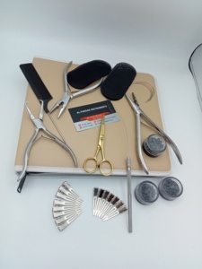 Juego de herramientas de alicates de extensión de cabello con precio al por mayor de pulido de espejo con logotipo personalizado Alicates de microcuentas Pinzas para el cabello Peine para el cabello - Product Image 2