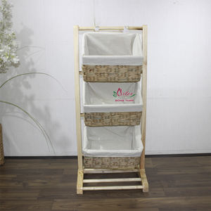Artex Dong Thap Factory Vietnam Handmade Natural Handicrafts Seagrass <b>Storage</b> <b>Magazine</b> Rack With Slanting Shelves - Product Image 6