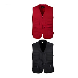 Chaleco Táctico de Verano para Hombre, Cuello en V, Poliéster/Algodón, para Tiro al Plomón, Ligero, Transpirable, con Cierre de Cremallera - Product Image 3