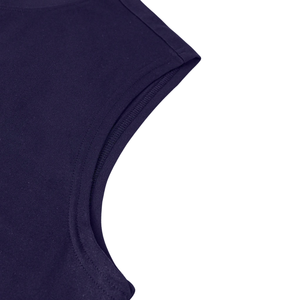 <b>Mens</b> Navy Blue Sleeveless Tank Top Casual Crew Neck Sports <b>Vest</b> Relaxed Fit Gym Workout Fitness Training Summer Athletic Wear - Product Image 5