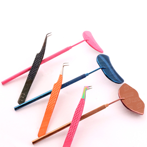 Pince à cils en acier inoxydable personnalisable avec miroir de beauté, étiquette privée, prix de gros, outils pour cils 3D 6D, antistatique - Product Image 1