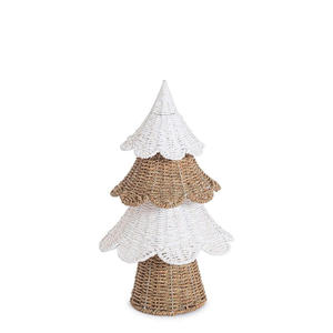 Boho Style Handmade Woven Seagrass Decorate Christmas Tiered <b>Tree</b> <b>Ornaments</b> Rustic Party Crafts - Product Image 3