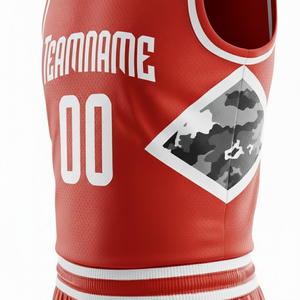 Conjunto de Uniforme de Baloncesto Rojo Personalizado, Sin Mangas, Absorbente de Humedad, Ropa Deportiva para Adultos Unisex, Impresión Sublimada con Nombre del Equipo 00 - Product Image 5