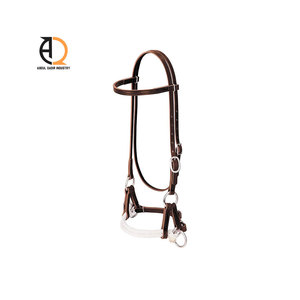 Harnais de cheval en cuir durable de haute qualité avec une bande de neoprene rembourrée douce pour le nez et le cou - Product Image 5