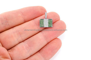Trendy 10K <b>Solid</b> <b>Gold</b> Vintage Children's Custom Iced Nigeria Emotion Flag Moissanite Gemstone Fine <b>Pendants</b> Charms White <b>Gold</b> - Product Image 3