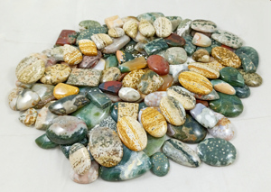 Natural Ocean Jasper Loose Gemstone Cabochon Mix Shape and Size Lot for Jewelry Making - Product Image 4