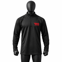 Veste en molleton à col zippé pour homme, noire, coupe classique, couleur unie, respirante, en polyester tricoté, vêtement décontracté d'automne