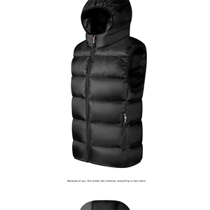 Gilet matelassé personnalisé OEM, vêtements d'hiver décontractés, gilet rembourré imperméable, vêtements d'extérieur, gilets matelassés à capuche - Product Image 1