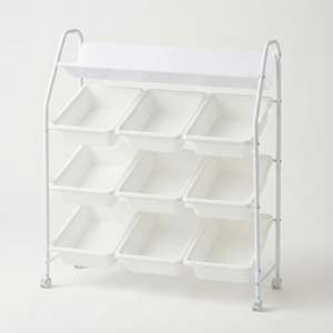 Organizador de Herramientas Moderno Cuadrado para Bricolaje, Caja de Almacenamiento para Oficina con Estante, Acabado Brillante - Product Image 2