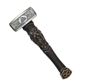 Nouveau marteau Viking artisanal en acier au carbone, design gravé à la main, qualité industrielle, multi-usages, diamètre de la face de 6 pouces, longueur de 18 pouces - Product Image 2