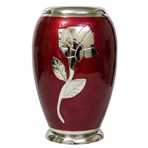 Contenedor de cenizas funerarias para cremación de adultos, de latón, plata, rosa, grabado, calidad prémium, restos humanos - Product Image 1