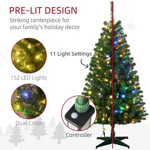 5FT Artificial Christmas <b>Trees</b> with Warm White or Colorful LED <b>Lights</b> Auto Open Prelit Christmas <b>Tree</b> - Product Image 4