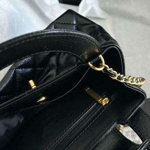 Bolso de Mujer de Diseño de Marca de Lujo, Acolchado, de Cuero Encerado, con Cadena, de Cuero Genuino, Tipo Bandolera, Clutch, Multiusos - Product Image 6