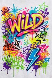 Unisex <b>White</b> <b>Slim</b> <b>Fit</b> Short Sleeve O-Neck T-<b>Shirt</b> with Colorful 3D Wild Graffiti Letter Print Vintage Style - Product Image 4