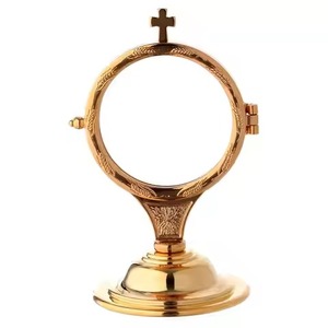 Espejo monstrario de latón de gran venta con detalles, decorativo para mesa, para uso en bodas y iglesias católicas - Product Image 3