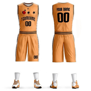 Ensemble d'uniformes de basketball sublimés personnalisés, maillot et short en polyester respirant à séchage rapide, vêtements et accessoires d'équipe, kit de basketball - Product Image 6